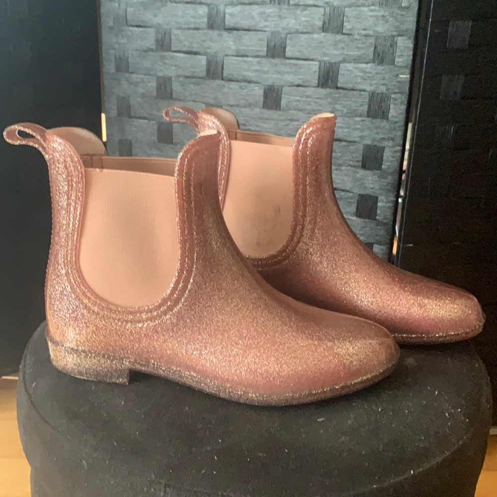 BOGO Sparkly pink Rubber Chelsea Boots